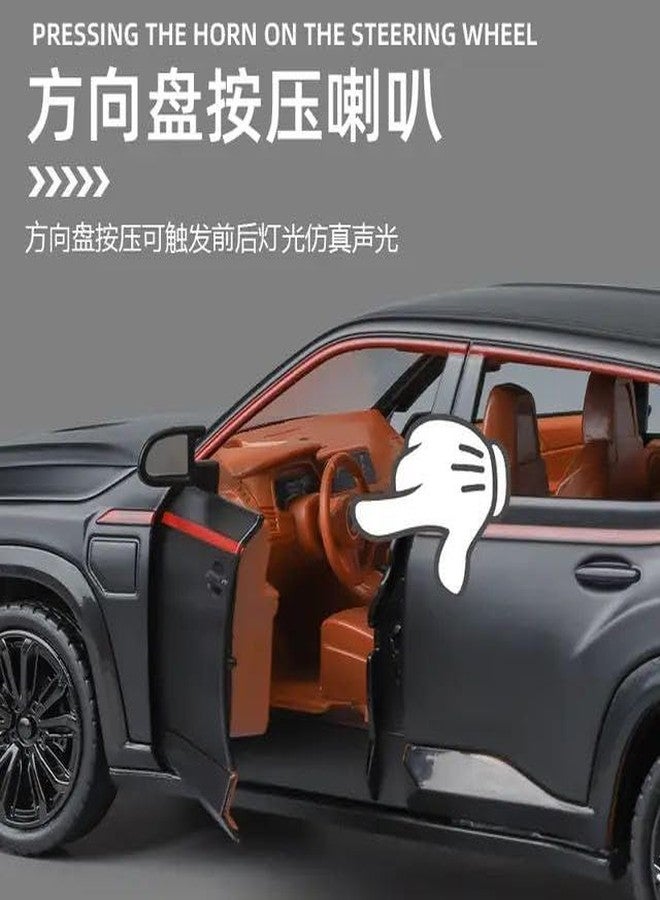 KENIRY Scale Exclusive Alloy Metal Pull Back Die-cast Car Model with Sound Light Mini Auto Toy for Kids Metal Model Toy Car with Sound and Light (1.24 Scale -B-M-W- XM -Black) - Image 5